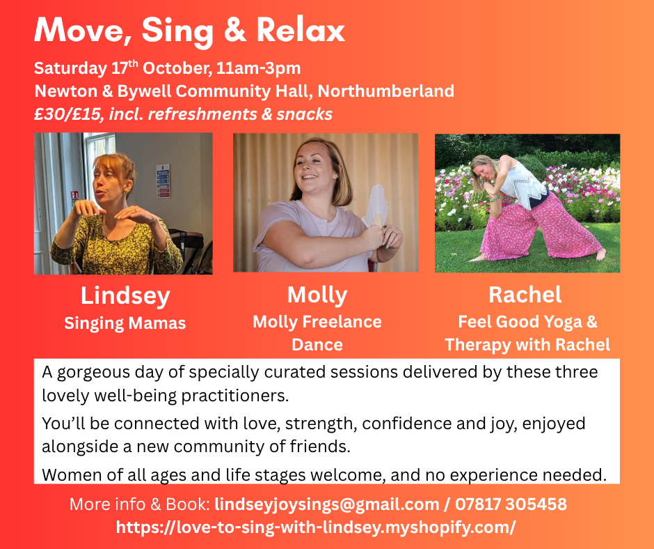 (Gen.admission 18+) MOVE, SING & RELAX – Saturday 17th October 2026