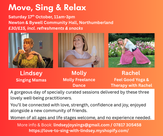(Gen.admission 18+) MOVE, SING & RELAX – Saturday 17th October 2026
